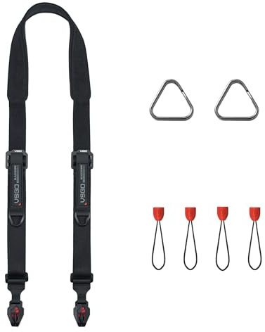 VSGO Black Snipe Pro Kamera-Schultergurt | Schnellverschluss, 80 kg statische Belastung, verstellbar und bequem, passend für DSLR und spiegellos