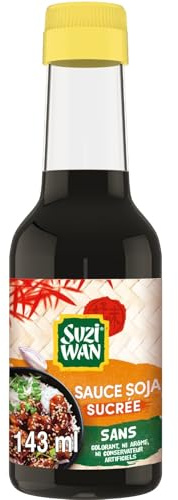 SUZI WAN – Sauce Soja Sucrée au Goût Authentique, Parfaite pour Relevé Vos Plats (143 ml) - Le Lot De 4