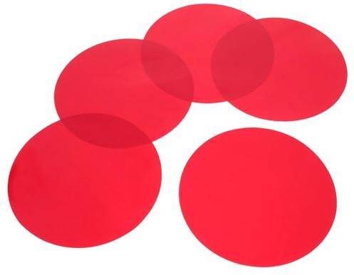 Film de Correction de Couleur pour Spot LED Pet Rouge 5 Pièces | Transmission Lumineuse Élevée, Installation Rapide et Simple, Usage Chambres et Salles à Manger