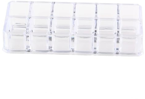 TOYZFRIENDY Organizador de Maquillaje Acrílico Transparente Compartimentos Soporte para Lápiz Labial y Cosméticos Exhibidor Compacto para Profesional y Doméstico