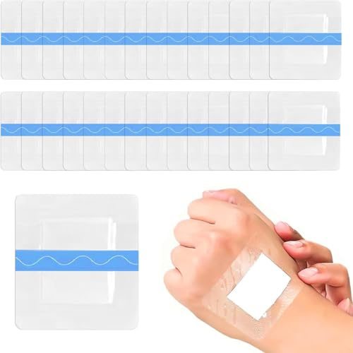 30 cerotti impermeabili, 6x7cm/3x4cm, per protezione ferite sotto la doccia, cerotti impermeabili per doccia, cerotti resistenti all'acqua