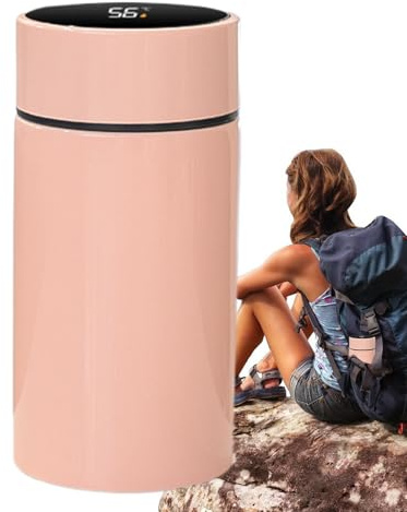 Generisch Mini tumbler – Indicatore di temperatura in acciaio contenitore per bevande – d'acqua portatile – per ufficio studenti viaggiatori palestra autista sportivo percorso di lavoro
