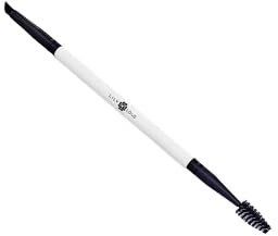 Pack de 2 - Pincel Biselado y Cepillo Spoolie para Cejas – Herramienta Doble Peinadora y Definidora – Lote de 2 Uds