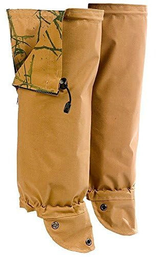 TurtleSkin Snake Gaiters, Lightweight and Waterproof, Lower Leg Gaiters for Men and Women, Durable Snake Chaps for Hunting/Hiking, Reversible – Khaki/Sage