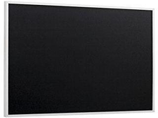 Bi-Office PM38012215 Kreidetafel New Basic, Memoboard mit Weißem Rahmen, 885x585 mm