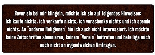 Schilderkönig Bevor SIE BEI *Mir* KLINGELN Türschild Hinweissschild Besucher Klingelschild
