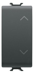 GEWISS 12140 PULSANTE INTERBLOCCO NA+NA 10A - SIMBOLO SU-GIU' NERO CHORUS