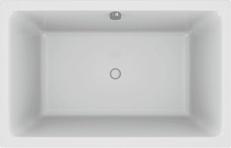 Jacob Delafon - Baignoire Bain-Douche CAPSULE, Vidage et Pieds - 120 x 80 cm - Gain de Place - Matériaux recyclés - Réparable - Surface Antibactérienne - Fabrication Française - Blanc - E6D223-00