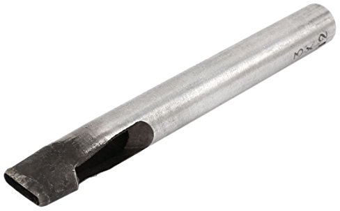 Aexit 12mmx3mm Körner & Locheisen Flach Oval-Form Metall Lederguertel Dichtung Locher Locheisen Locheisensatz