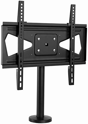 Mount-It! Bolt Down TV Stand | Heavy Duty Swivel Table Top TV Mount for Screens 32 - 55 | Desktop TV VESA Mount with Swivel | Steel, Black