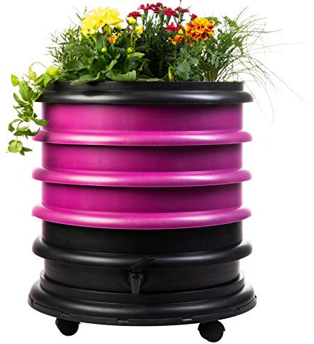 WORMbox | Wormery Worm Farm composter 3 Raspberry Trays + Planter | 48 liters | Organic Waste Compost, make your Worm Castings