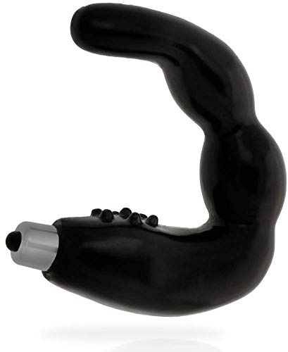 ADDICTED TOYS - Estimulador Prostático con Balita Vibradora - Motor Potente, TPR Seguro, Negro