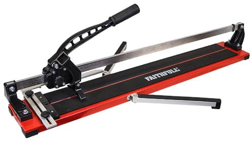 Faithfull Professional Tile Cutter - 900mm (35in) Square, 635mm Diagonal, 14mm Thick Cutting Capacity for Wall & Floor Tiles