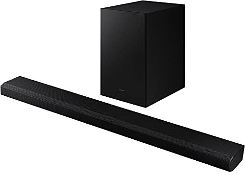 Samsung HW-Q700A/XU Q-Symphony Cinematic Dolby Atmos Q-Series Soundbar for TV (2021), True 3.1.2ch sound, True Dolby Atmos & DTS:X, Adaptive Sound, Game Mode Pro, Black