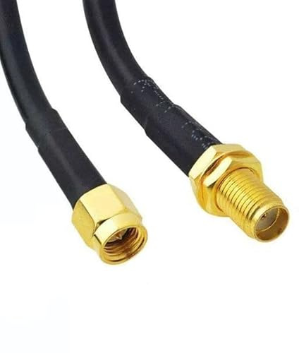 niteCom Câble d'extension d'antenne RG58 à très faible perte SMA femelle vers mâle 10 mètre 50 Ohm 4G 5G LTE GPS RF cellulaire réseau sans fil coaxial antenne routeur sans fil