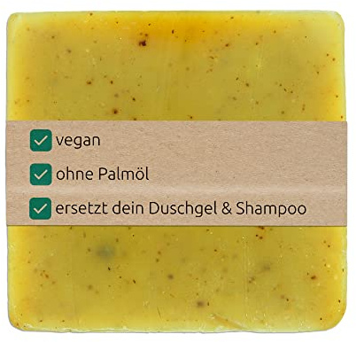 vellidan COFFEE BAR festes Bio - Duschgel & Shampoo für Männer mit Koffein und Sheabutter. Feste Duschpflege und Haarpflege, Duschseife, Naturseife, handgemachte Seife ohne Palmöl, 100g (1)