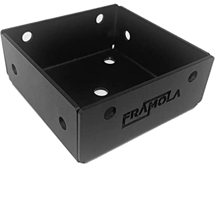 Framola Black Pergola Kit Post Base Bracket - Outdoor Timber Construction Pergolas Structure Brackets - Heavy Duty Brackets for DIY, Garden, Patio, Car Ports, Fence and Upright (6in - 150mm Post)