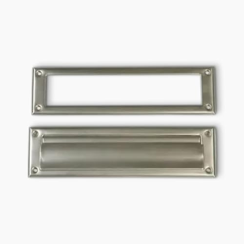Architectural Mailboxes Steel Mail Slot Accessory, Satin Nickel, MS00SNAM, Satin Nickel