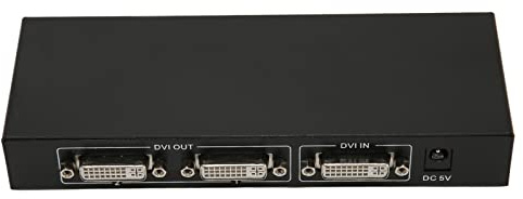ciciglow 1-in-2-Ausgangs-DVI-Splitter, 2-Port-DVI-Dual-Verteiler-Duplikator-Video-Splitter Unterstützen Verlustfreie 30-36-Bit-4K-Farbübertragung