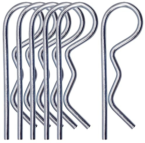 SKIR'CO (6 Stück) Federsplinte aus verzinktem Stahl 3 mm, R Clips, R-förmiger Federsplint