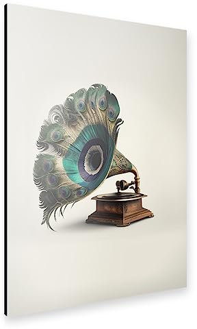 artboxONE Alu-Print 120x80 cm Feder Musik von Künstler 360brain