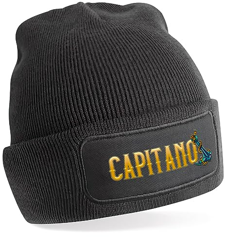TeeDesign Berretto Capitano - Gadget Abbigliamento per Chi Va in Barca e Si Sente Un Vero Comandante - Cappello