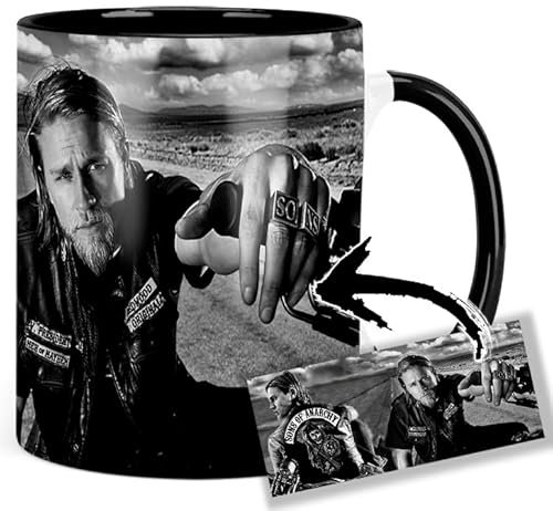 Sons Of Anarchy Samcro Redwood Original Men Of Mayhem Tasse Innen & Henkel Schwarz Keramikbecher Mug