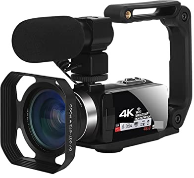 Videocamera Wide Angel Lens 4K Streaming Videocamera con microfono Time Lapse18X Videocamera Vlog 48MP Blogger Fotografia Webcam Fotocamera digitale per vlogging ( Color : Noir , Size : 32G SD Card )