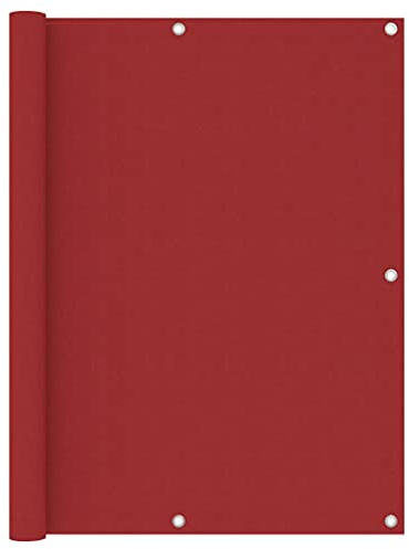 MNISDFL Sichtschutz Balkonschutz Sichtschutz Balkon Windschutz Sichtschutz Balkon-Sichtschutz Rot 120x600 cm Oxford-Gewebe