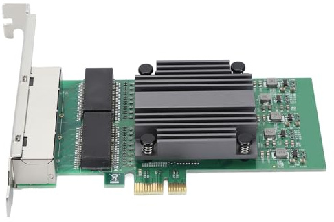 PCIe-Netzwerkkarte, 4-Port-PCIE-Gigabit-Ethernet-Adapter für 82571-Chip, Quad-RJ45-Ports, PCI Express 2.1 X4, 100/1000 Bit/s
