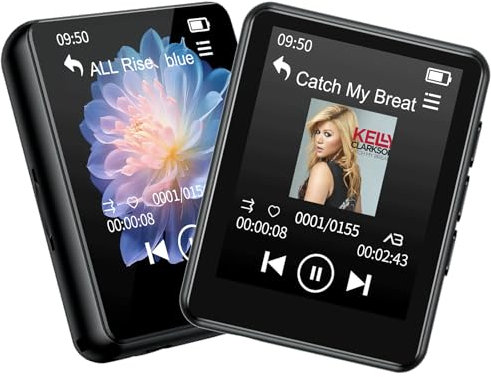 64Go Lecteur MP3 Bluetooth 5.3 écran Tactile Portable baladeur mp3 Lecteur Musique Enfant avec Haut Parleur intégré, Radio FM, Enregistrement,supporte la Carte TF 128 Go,Musique relaxante et détente