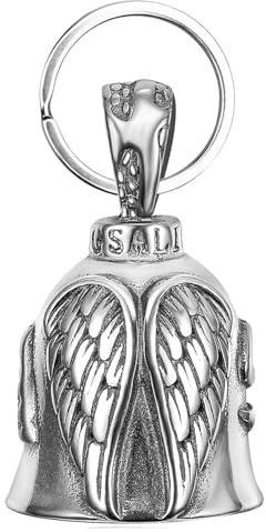 QZQUFJ Llavero Moto Coche, Campana Guardian Moto Amuleto, Campana Motera de La Suerte, Campana Moto Guardian Bell
