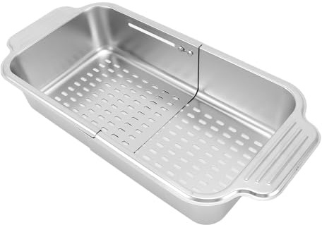 Oreilet Escurridor Platos Extensible sobre Fregadero, Estante Secado Platos Ajustable Acero Inoxidable 13 a 17 el Fregadero, Escurridor Platos, Estante Cesta Organizador Mostrador Cocina