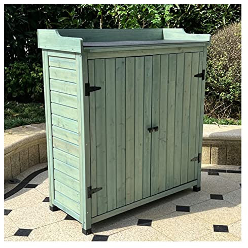 Gartenschrank für den Außenbereich, für Garten, Garage, 96 x 43 x 107,5 cm, Grün