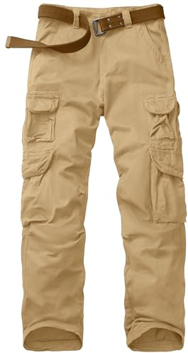 Faysfad Men's Cargo Trousers Combat Military Tactical Stretch Work Pants | Durable breathable and wear resistant, 10 pockets and articulated knees for hiking, hunting, fishing, camping, walking