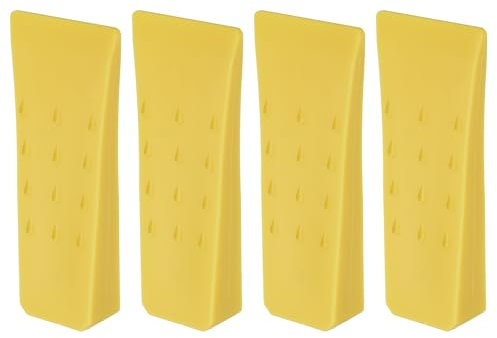 QUARKZMAN plastfällkil, 4 stycken ABS-plast, skogskil 152 mm, spaltkil för trä, plastkilar, fällkil för slagskruvdragare, fällkilar, träkilar, skogstillbehör, skog, gul
