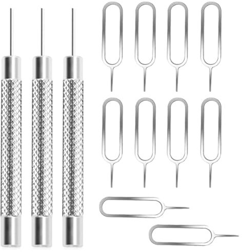 YEDJFFIYO 13 PCS Universal SIM Card Ejector Tool Kit - Includes Tray Pins, Watch Band Link Removers & Needle Openers | Multi-Function Repair Tools for Phones & Smartwatches
