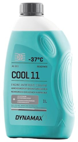 DYNAMAX Cool G11 Antifreeze Coolant READY MIX -37° 1 Litre, Blue/Green Coolant
