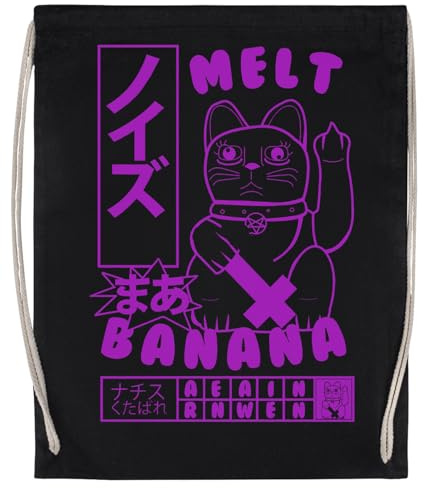 RENDYTE Fondre Banane Violet Sac D'entraînement Noir Unisexe, Sac De Sport