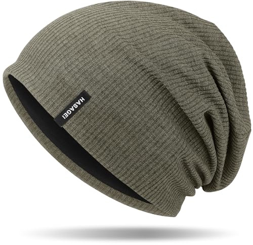 HASAGEI Mütze Herren Damen, Slouch Beanie Mütze Damen, Übergangszeit Weiche Leicht Modische Jersey Beanie, Unisex Warm Winter Mützen Ideal für Frühling Herbst und Winter