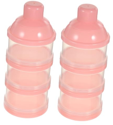 BRIGHTFUFU 2stücke Babynahrungsbehälter Aus Pp-material Tragbarer Milchpulverspender Auslaufsicherer Babynahrungsspender Praktischer Reise-babynahrungsbehälter Stapelbarer