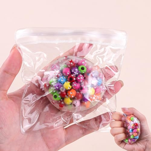 Anboor handgefertigte Stressbälle, stresslindernder Hand-Quetschball mit White-Noise, Meditation & Fokusverbesserung für Erwachsene, Frauen & Männer (Alphabet-Ball)