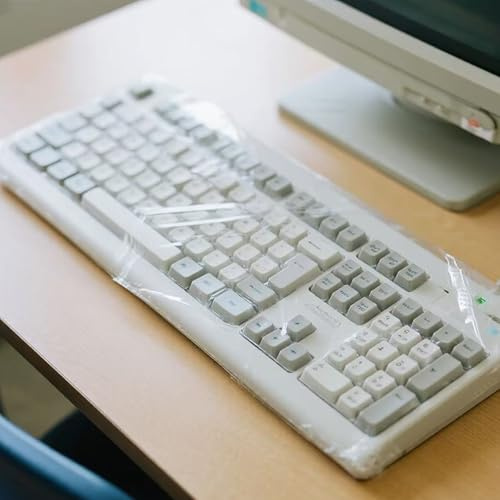 50 Stück Tastaturabdeckungen – Einweg-Tastaturschutz für den Schreibtisch, staubdicht, wasserdicht, für Büro- und Schulbedarf