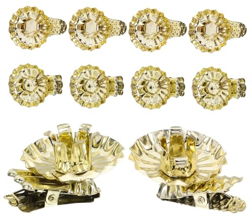 OFFIGAM 20 Pezzi Clip Portacandele in Metallo Vintage per Decorazioni Natalizie Supporti Eleganti per Albero Natale Casa Hotel e Ristoranti