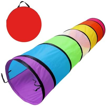 Spieltunnel,Spieltunnelzelt für Kinder, Pop Up Spieltunnel, für Jungen Mädchen Haustiere Spielen Drinnen Draußen Garten Spiel(180cm x 48cm)