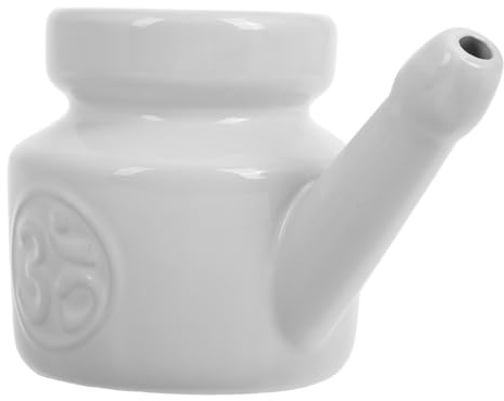 LOLIPPYY Limpiador Nasal de Cerámica Blanco de 350 Ml para Lavado de Senos Paranasales, Experiencia Segura y Suave, Adecuado para Yoga y Cambios Estacionales