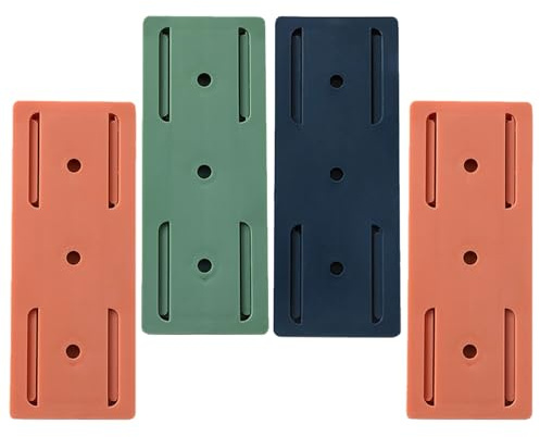 BUGUUYO Supporti Autoadesivi per Montaggio a Parete per Multipresa Organizer per Cavi in Plastica Resistente Set da 4 Pezzi per Fissaggio senza Fori su Superfici Lisce Colore Casuale