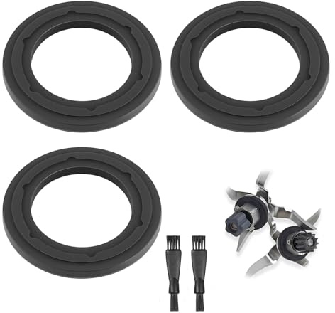 3 Dichtungsringe Set für Monsieur Cuisine Connect, Mit 2 Reinigungsbürste | Messerdichtung Dichtung für Monsieur Cuisine Edition Plus und Smart Küchenmaschinen Zubehör Gute Abdichtung