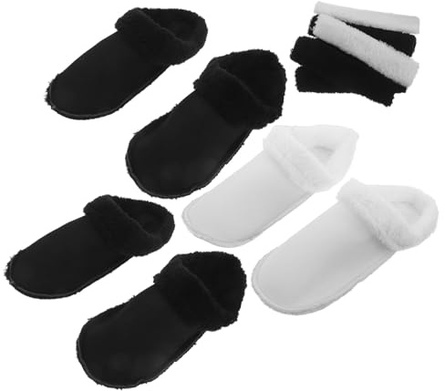 ROMISBABA 3 Paia 3 Paia di Solette Calde e Morbide per Pantofole da Uomo, Fodere Termiche Rimovibili e Lavabili per Zoccoli e Stivali, Inserti in Pelliccia per Scarpe Invernali da Interno,