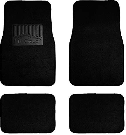 FH Group Car Floor Mats - Carpet Floor Mats for Cars, Universal Fit Automotive Floor Mats, All Purpose Car Floor Mats, Carpet Protector Mat for Most Sedan, SUV, Truck Floor Mats Black